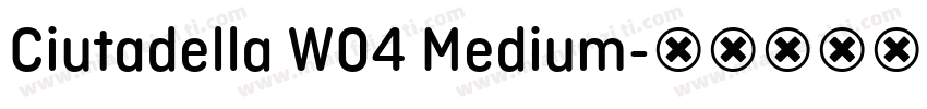Ciutadella W04 Medium字体转换